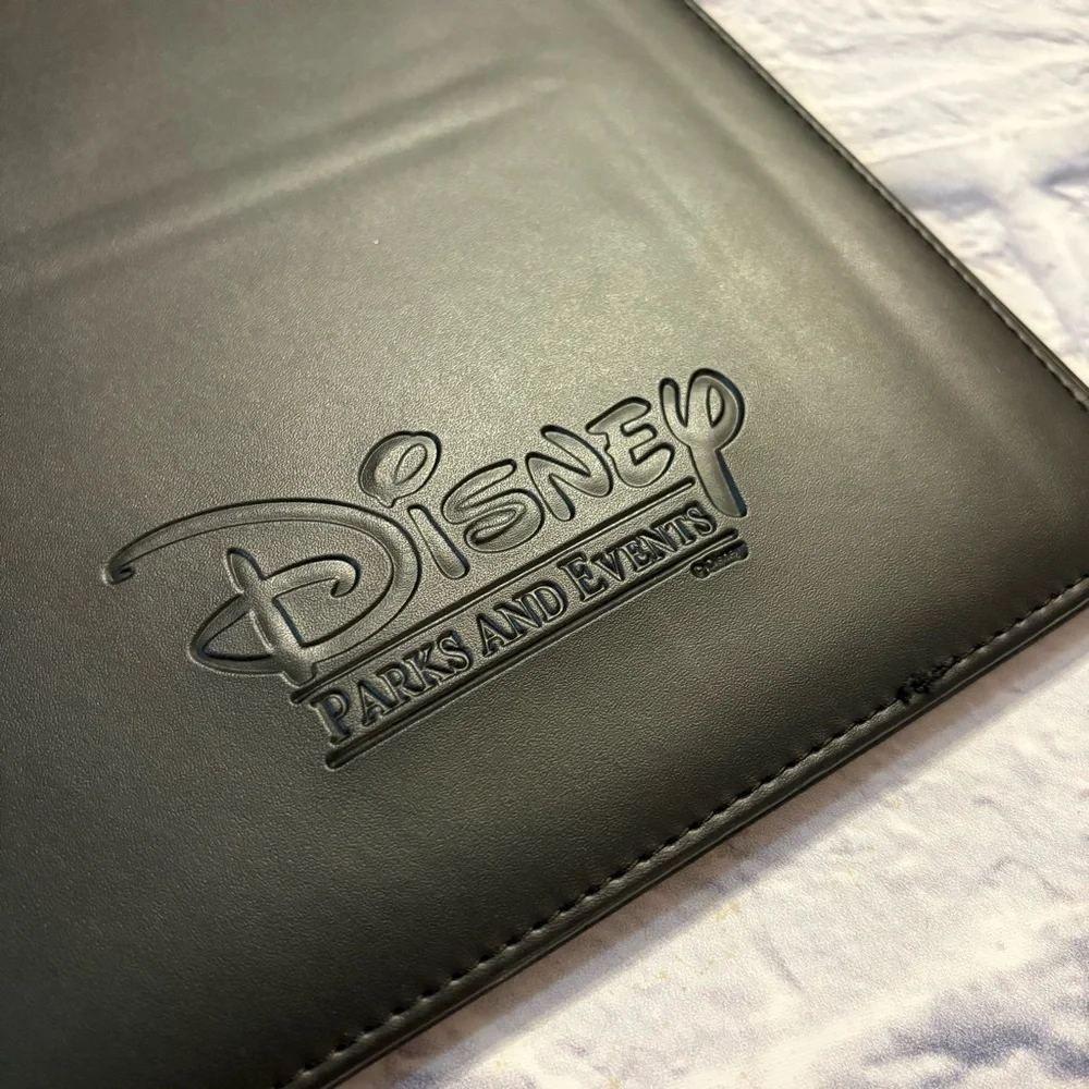 *Rare Find* Disney Parks & Events black faux leather portfolio folder